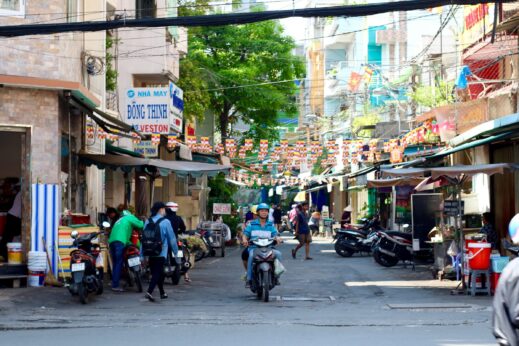 Backstreets and market Ho Chi Minh City Vietnam