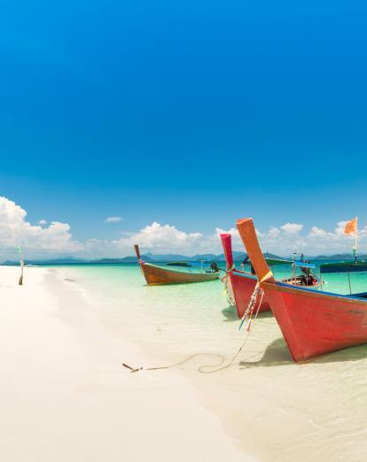 Boats on beach at Phuket